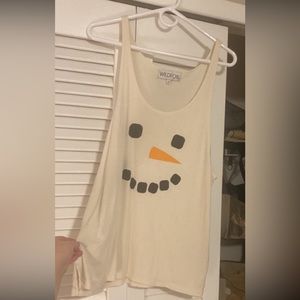 Wildfox Oversized Snowman Tank Top NEW